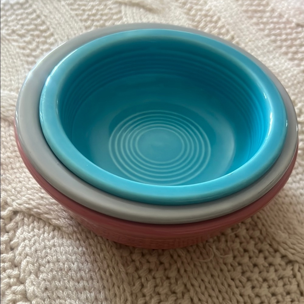 Rare Fiesta Ware Vintage Mini Bowl Trio - Picture 1 of 16